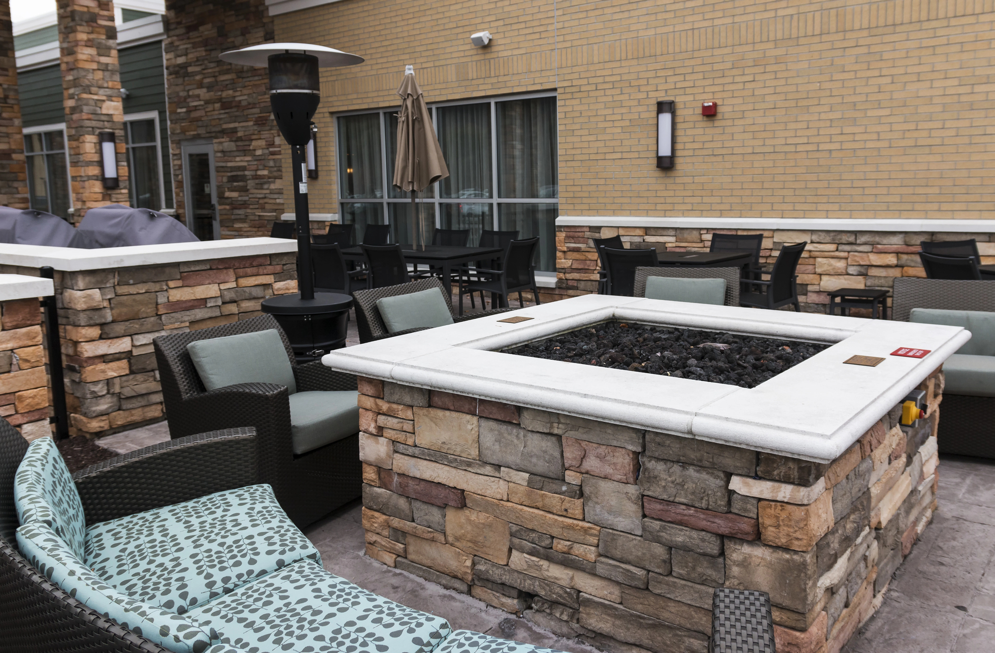 outdoor fireplace